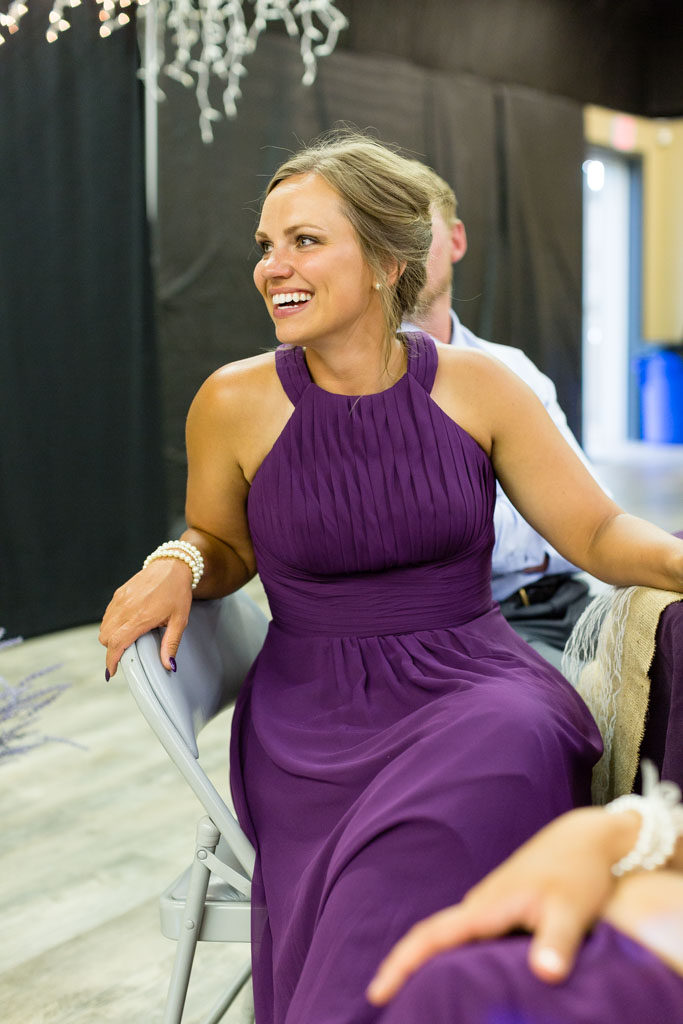 bridesmaids laughs during toasts