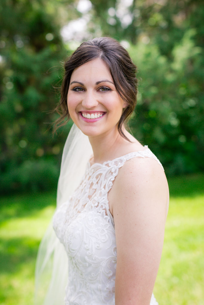 bride smiles during portrait