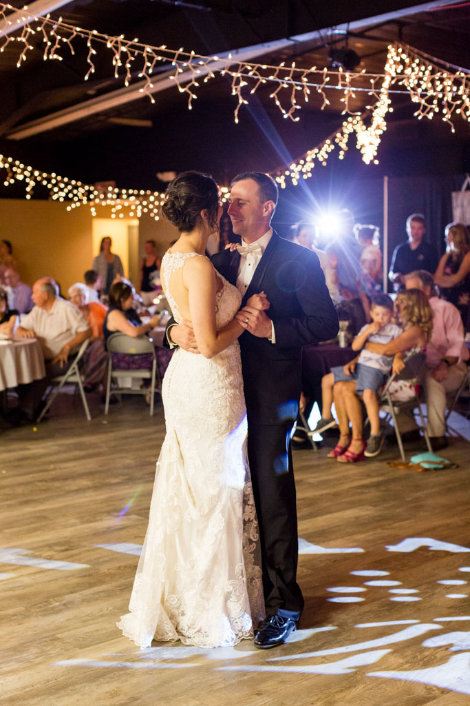 bride and groom enjoy first dance