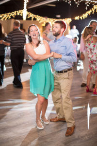 couple dances at wedding reception